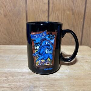 Vintage Cedar Point The Maverick Roller Coaster Coffee Mug Cup Black 16oz